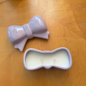 Purple Bow-Shaped Candle